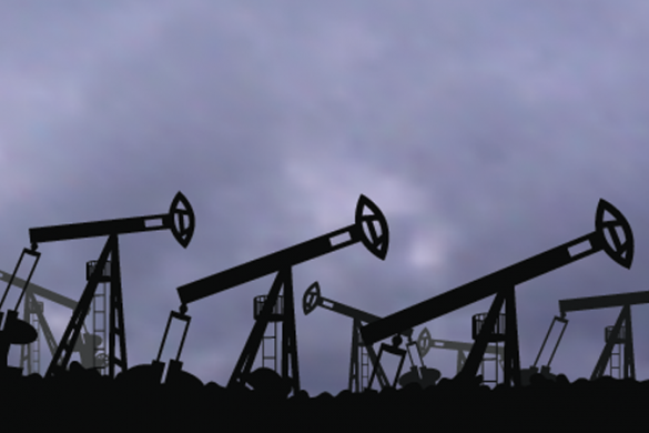 Oil Pump Jacks against blue sky